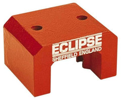 Eclipse - 2 Hole, 0.374" Hole Diam, 3-1/4" Overall Width, 3-1/8" Deep, 2-1/8" High, 101 Lb Average Pull Force, Alnico Power Magnets - 20.65mm Pole Width, 550°C Max Operating Temp, Grade 5 Alnico - Benchmark Tooling