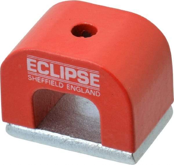 Eclipse - 1 Hole, 0.1969" Hole Diam, 51/64" Overall Width, 1-3/16" Deep, 51/64" High, 9.5 Lb Average Pull Force, Alnico Power Magnets - 7.5mm Pole Width, 550°C Max Operating Temp, Grade 5 Alnico - Benchmark Tooling