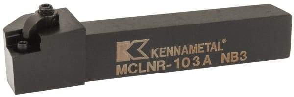 Kennametal - MCLN, Right Hand Cut, 5° Lead Angle, 5/8" Shank Height x 5/8" Shank Width, Negative Rake Indexable Turning Toolholder - 4" OAL, CN..32. Insert Compatibility, Series Kenloc - Benchmark Tooling