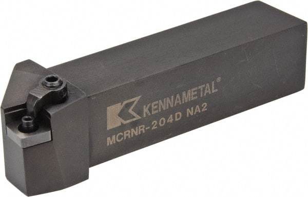 Kennametal - MCRN, Right Hand Cut, 15° Lead Angle, 1-1/4" Shank Height x 1-1/4" Shank Width, Negative Rake Indexable Turning Toolholder - 6" OAL, CN..43. Insert Compatibility, Series Kenloc - Benchmark Tooling