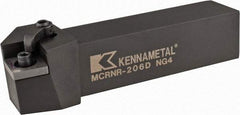 Kennametal - MCRN, Right Hand Cut, 15° Lead Angle, 1-1/4" Shank Height x 1-1/4" Shank Width, Negative Rake Indexable Turning Toolholder - 6" OAL, CN..64 Insert Compatibility, Series Kenloc - Benchmark Tooling