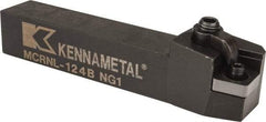 Kennametal - MCRN, Left Hand Cut, 15° Lead Angle, 3/4" Shank Height x 3/4" Shank Width, Negative Rake Indexable Turning Toolholder - 4-1/2" OAL, CN..43. Insert Compatibility, Series Kenloc - Benchmark Tooling