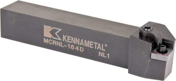 Kennametal - MCRN, Left Hand Cut, 15° Lead Angle, 1" Shank Height x 1" Shank Width, Negative Rake Indexable Turning Toolholder - 6" OAL, CN..43. Insert Compatibility, Series Kenloc - Benchmark Tooling