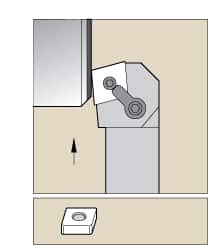 Kennametal - MCKN, Right Hand Cut, 15° Lead Angle, 32mm Shank Height x 25mm Shank Width, Negative Rake Indexable Turning Toolholder - 170mm OAL, CN..1204.. Insert Compatibility, Series Kenloc - Benchmark Tooling
