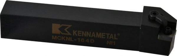 Kennametal - MCKN, Left Hand Cut, 15° Lead Angle, 1" Shank Height x 1" Shank Width, Negative Rake Indexable Turning Toolholder - 6" OAL, CN..43. Insert Compatibility, Series Kenloc - Benchmark Tooling