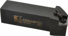 Kennametal - MSRN, Left Hand Cut, 15° Lead Angle, 1-1/2" Shank Height x 1-1/2" Shank Width, Negative Rake Indexable Turning Toolholder - 6" OAL, SN..64. Insert Compatibility, Series Kenloc - Benchmark Tooling