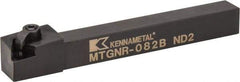 Kennametal - MTGN, Right Hand Cut, 0° Lead Angle, 1/2" Shank Height x 1/2" Shank Width, Negative Rake Indexable Turning Toolholder - 4-1/2" OAL, TN..22. Insert Compatibility, Series Kenloc - Benchmark Tooling