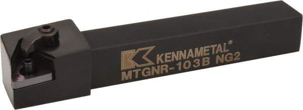 Kennametal - MTGN, Right Hand Cut, 0° Lead Angle, 5/8" Shank Height x 5/8" Shank Width, Negative Rake Indexable Turning Toolholder - 4-1/2" OAL, TN..33. Insert Compatibility, Series Kenloc - Benchmark Tooling