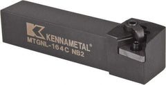 Kennametal - MTGN, Left Hand Cut, 0° Lead Angle, 1" Shank Height x 1" Shank Width, Negative Rake Indexable Turning Toolholder - 5" OAL, TN..43. Insert Compatibility, Series Kenloc - Benchmark Tooling