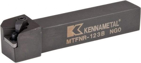 Kennametal - MTFN, Right Hand Cut, 0° Lead Angle, 3/4" Shank Height x 3/4" Shank Width, Negative Rake Indexable Turning Toolholder - 4-1/2" OAL, TN..33. Insert Compatibility, Series Kenloc - Benchmark Tooling