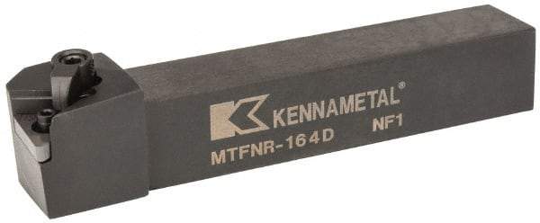 Kennametal - MTFN, Right Hand Cut, 0° Lead Angle, 1" Shank Height x 1" Shank Width, Negative Rake Indexable Turning Toolholder - 6" OAL, TN..43. Insert Compatibility, Series Kenloc - Benchmark Tooling