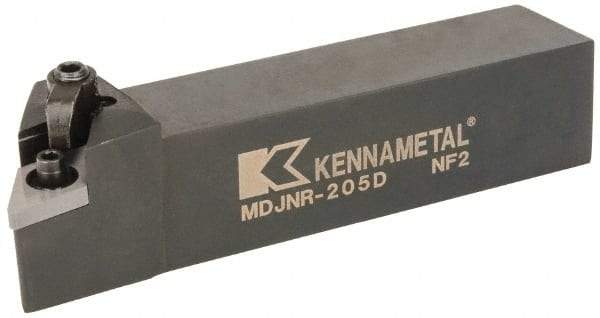 Kennametal - MDJN, Right Hand Cut, 3° Lead Angle, 1-1/4" Shank Height x 1-1/4" Shank Width, Negative Rake Indexable Turning Toolholder - 6" OAL, DN..54. Insert Compatibility, Series Kenloc - Benchmark Tooling