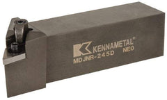 Kennametal - MDJN, Right Hand Cut, 3° Lead Angle, 1-1/2" Shank Height x 1-1/2" Shank Width, Negative Rake Indexable Turning Toolholder - 6" OAL, DN..54. Insert Compatibility, Series Kenloc - Benchmark Tooling