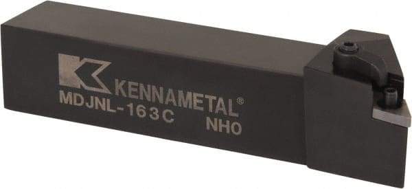 Kennametal - MDJN, Left Hand Cut, 3° Lead Angle, 1" Shank Height x 1" Shank Width, Negative Rake Indexable Turning Toolholder - 5" OAL, DN..33. Insert Compatibility, Series Kenloc - Benchmark Tooling