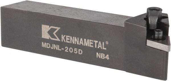 Kennametal - MDJN, Left Hand Cut, 3° Lead Angle, 1-1/4" Shank Height x 1-1/4" Shank Width, Negative Rake Indexable Turning Toolholder - 6" OAL, DN..54. Insert Compatibility, Series Kenloc - Benchmark Tooling