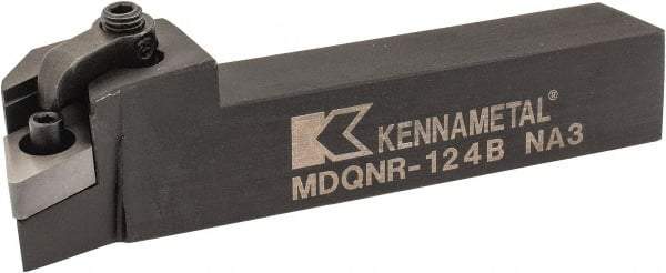 Kennametal - MDQN, Right Hand Cut, 27.5° Lead Angle, 3/4" Shank Height x 3/4" Shank Width, Negative Rake Indexable Turning Toolholder - 4-1/2" OAL, DN..43. Insert Compatibility, Series Kenloc - Benchmark Tooling