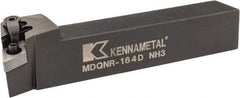 Kennametal - MDQN, Right Hand Cut, 27.5° Lead Angle, 1" Shank Height x 1" Shank Width, Negative Rake Indexable Turning Toolholder - 6" OAL, DN..43. Insert Compatibility, Series Kenloc - Benchmark Tooling