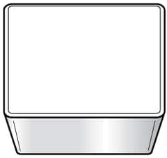 Kennametal - SPG422 T0420 Grade KY4400 Ceramic Turning Insert - TiN Finish, 90° Square, 1/2" Inscr Circle, 1/8" Thick, 1/32" Corner Radius - Benchmark Tooling