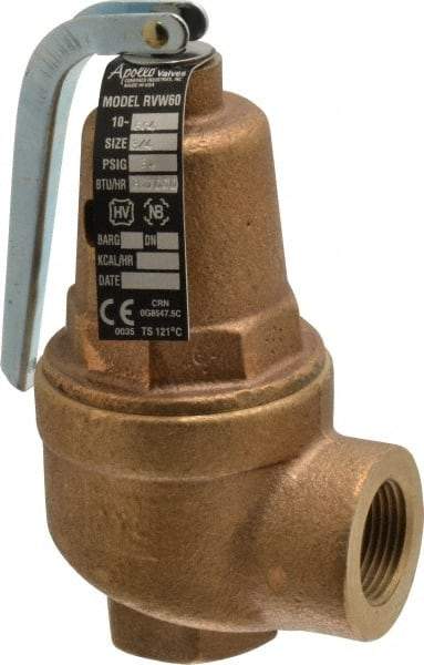 Conbraco - 3/4" Inlet, 3/4" Outlet, ASME Safety Relief Valve - 30 Max psi, 827,000 BTUs - Benchmark Tooling