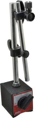 Value Collection - 130 Lb Magnetic Force, Indicator Positioner & Holder with Base - Post & Rod, Rectangular Base, 55mm Base Height, 63mm Base Length, 50mm Base Width - Benchmark Tooling