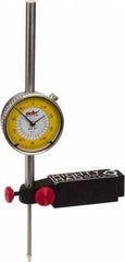 Value Collection - 0.001" Graduation, 0-100 Dial Reading, Dial Indicator & Base Kit - 4-1/2" Base Length x 1" Base Width x 1-1/4" Base Height, 2.2" Dial Diam - Benchmark Tooling