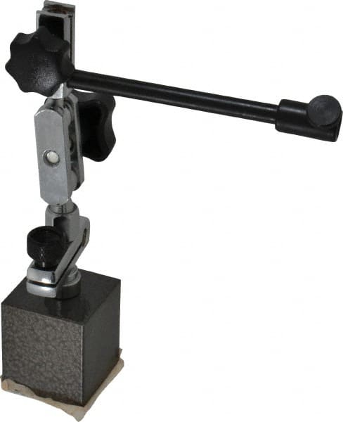 Value Collection - 50 Lb Magnetic Force, Fine Adjustment Indicator Positioner & Holder with Base - Post & Rod, Rectangular Base - Benchmark Tooling