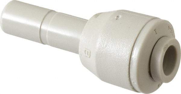 Parker - 1/4" Outside Diam, Acetal Push-to-Connect Tube Plug-In Reducer - 300 Max psi, 5/16" Stem Diam, Tan - Benchmark Tooling