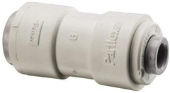 Parker - 3/8 x 1/4" Outside Diam, Polypropylene Push-to-Connect Tube Union - 150 Max psi, Tan - Benchmark Tooling