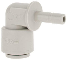 Parker - 3/8" Outside Diam, Acetal Push-to-Connect Tube Plug-In Elbow - 300 Max psi, 1/4" Stem Diam, Tan - Benchmark Tooling