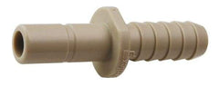Parker - 3/8" Outside Diam, Kynar Push-to-Connect Tube Tube-to-Barb Connector - 300 Max psi, 3/8" Stem Diam, Tan - Benchmark Tooling