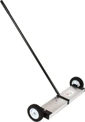 Mag-Mate - 24" Long Push Magnetic Sweeper with Wheels - 5" Wide x 5" High x 48" Long, 6" Wheel Diam, 2" Clearance - Benchmark Tooling