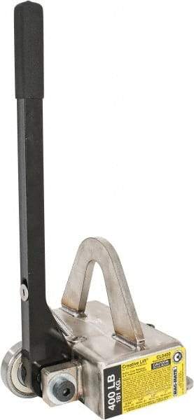 Mag-Mate - 400 Lb Load Capacity, Magnetic Lifter - 6-3/4" High x 7-1/4" Wide, For Use with Flats - Benchmark Tooling