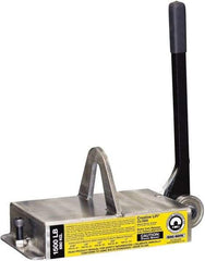 Mag-Mate - 1,500 Lb Load Capacity, Magnetic Lifter - 6-3/4" High x 7-1/4" Wide, For Use with Flats - Benchmark Tooling
