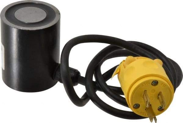 Mag-Mate - 2" Diam, 14 Watts, 190 Lb Max Magnetic Pull Electromagnet - 1/4-20 Thread, 120 AC Output Voltage - Benchmark Tooling