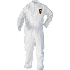 KleenGuard - Size XL SMS General Purpose Coveralls - White, Zipper Closure, Elastic Cuffs, Elastic Ankles, Serged Seams - Benchmark Tooling