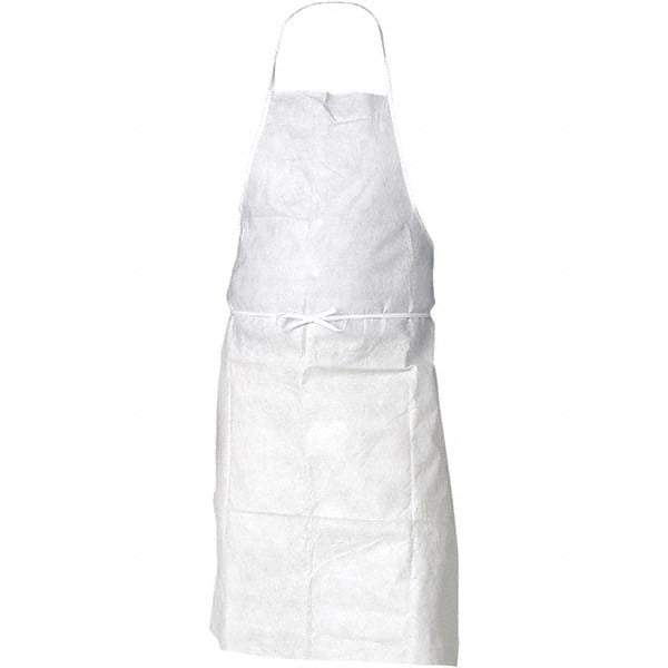 KleenGuard - 28" Wide x 40" Long Bib Apron - SMMMS, White, Resists Dry Particles - Benchmark Tooling