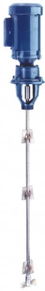 Neptune Mixer - 40 psi Air Pressure, 1/2 hp, Coupling and Flange Mount, Air Powered Mixer - 41 Inch Long Shaft, 316 Stainless Steel Shaft, 430 RPM, Compatible with IBC Container - Benchmark Tooling