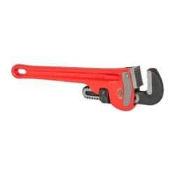 Ridgid - 10" Cast Iron Straight Pipe Wrench - 1-1/2" Pipe Capacity - Benchmark Tooling