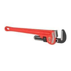 Ridgid - 18" Cast Iron Straight Pipe Wrench - 2-1/2" Pipe Capacity - Benchmark Tooling