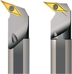 Seco - 1-1/8" Min Bore Diam, 10" OAL, 3/4" Shank Diam, A-SVQB Indexable Boring Bar - VBMT 21.5.. Insert, Screw Holding Method - Benchmark Tooling