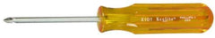 Xcelite - #1, 6-5/8" OAL, Standard Phillips Screwdriver - 3" Blade Length, Round Shank, Acetate Handle - Benchmark Tooling