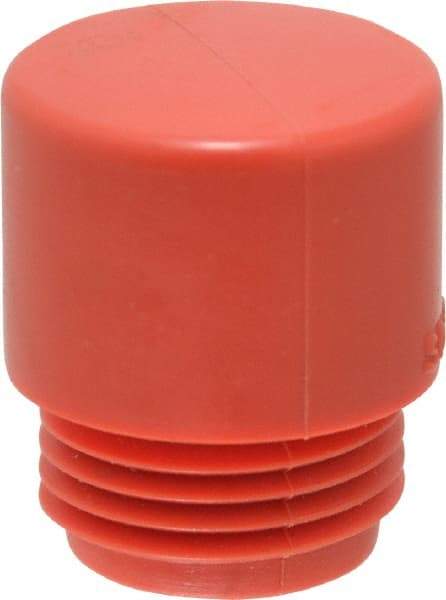 Made in USA - 7/8" Face Diam, Grade Medium, Red Hammer Tip/Face - Vinyl - Benchmark Tooling