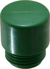 Made in USA - 7/8" Face Diam, Grade Hard, Green Hammer Tip/Face - Vinyl - Benchmark Tooling