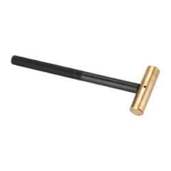 Value Collection - 3/8 Lb Nonsparking Brass Hammer - 8-1/8" OAL, 3/4" Face Diam, Aluminum Handle - Benchmark Tooling