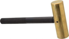 Value Collection - 4 Lb Nonsparking Brass Hammer - 11-3/8" OAL, 1-3/4" Face Diam, Aluminum Handle - Benchmark Tooling