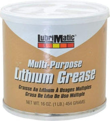 LubriMatic - 16 oz Can Lithium General Purpose Grease - Black, 275°F Max Temp, NLGIG 2, - Benchmark Tooling