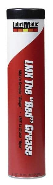 LubriMatic - 14 oz Cartridge Lithium General Purpose Grease - Red, 300°F Max Temp, NLGIG 2, - Benchmark Tooling