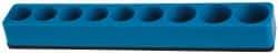Value Collection - 9 Piece Capacity Magnetic Deep & Shallow Socket Holder - 1/2" Drive, Blue - Benchmark Tooling