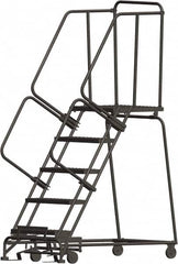 Ballymore - 83" 5 Step Ladder - 450 Lb Capacity, 50" Platform Height, 24" Base Width x 49" Depth, Expanded Metal Tread - Benchmark Tooling