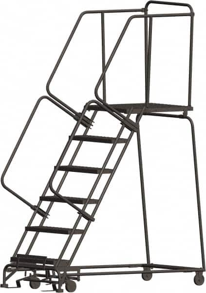 Ballymore - 93" 6 Step Ladder - 450 Lb Capacity, 60" Platform Height, 24" Base Width x 63" Depth, Expanded Metal Tread - Benchmark Tooling